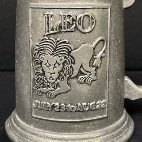 RWP Wilton Armetale Pewter Leo Zodiac Mug Stein Tankard Wilton Columbia PA USA - Picture 2 of 8